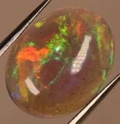 Glowing! 2.27ct full cover multi-pattern black Opal