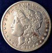 1890-CC Morgan Silver Dollar Circulated.
