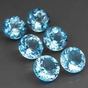 Superb quality 14.25ct 6pc sky blue Topaz set
