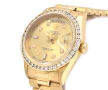 Rolex Day Date President 36mm, 18kt Diamond Bezel Watch
