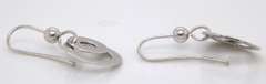 Nice White Gold Double Circle Dangle Earrings