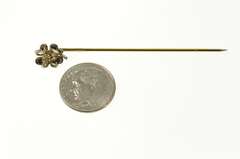 Gold Filled Retro Heart Leaf Clover Shamrock Lucky Pin/Brooch