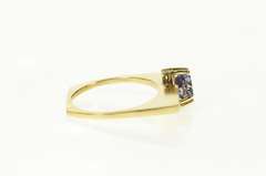 14K Yellow Gold Trillion Iolite Squared Stackable Statement Ring