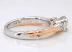 Powerful Two-Tone Gold 0.50CT Solitaire Diamond Ring