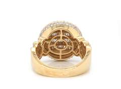Very Unique Gent's Diamond Cluster Ring in 10kt