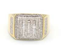 Elegant Yellow Gold Diamond Cluster Ring