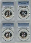 2 1958 & 2 1959 Gem Proof Franklin Half Dollars. PCGS PR66