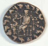 Sharp Baktria Silver Drachm of Antialkidas, 145-135 BC