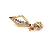 Attractive Yellow Gold Diamond Dangle Earrings