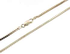 Italian Sterling Silver Gauge Box Chain Necklace