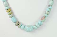 Large Turquoise Like Beaded Necklace.