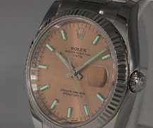 Rolex Oyster Date mid Size 34mm Pink Dial Watch