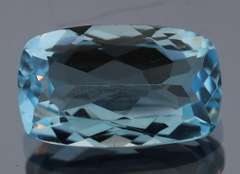 Large 6.71ct cushion cut Swiss blue Topaz