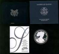 3 Different US Proof Silver Eagles: 2006, 2007, & 2008.