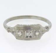 Vintage 18kt European Cut Diamond Ring