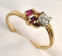 Sweet Diamond & Ruby Ring