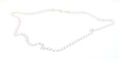 Delicate Italian Sterling Silver Love Chain Necklace