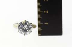 10K White Gold Round Solitaire Classic Travel Engagement Ring