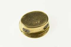 10K Yellow Gold Dark Blue Enamel Round Slide Bracelet Charm/Pendant