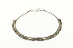 Sterling Silver Ornate Tibetan Fringe Statement Collar Necklace