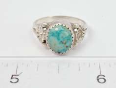 Gorgeous Turquoise Gem Set in Sterling Silver Ring