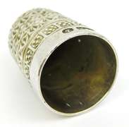 Very Fine Antique English Sterling Silver Thimble