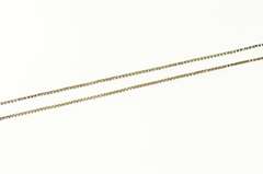 14K White Gold 0.6mm Box Chain Classic Square Link Necklace