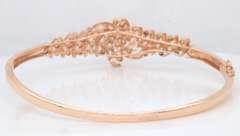 Romantic Rose Gold 1.25ctw Diamond Bangle Bracelet