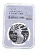 PF70UCAM 1996-S National Community Service Commem. Silver Dollar NGC