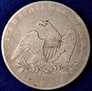 1837 Capped Bust Half Dollar, Circulated.