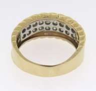 Dazzling Yellow Gold 1cts Diamond Wedding Band