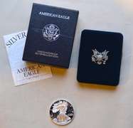 1998  Proof  Silver Eagle W Box And Paper