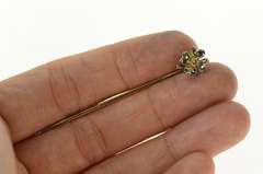 Gold Filled Retro Heart Leaf Clover Shamrock Lucky Pin/Brooch