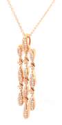 Masterpiece Pave Diamond Chandelier Dangle Pendant on Chain
