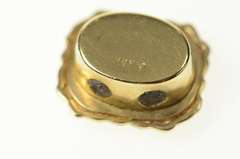 10K Yellow Gold Black Onyx Rope Trim Slide Bracelet Charm/Pendant