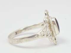 Ornate Onyx Ring in Sterling Silver