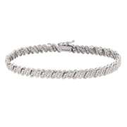Sterling Silver Diamond Accented San Marco Bracelet