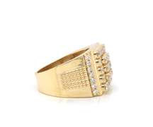Gorgeous Men's Diamond Cluster Ring in 10kt Yellow Gold
