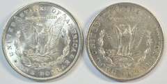 Choice BU 1888-P & 1904-O Morgan Silver Dollars