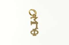 14K Yellow Gold Sigma Gamma Phi Sorority Greek Letters Charm/Pendant