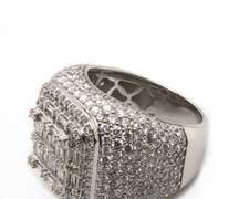 5.97 CTTW Men's Diamond Cluster Ring in Gold