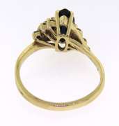 Attractive Marquise Blue Sapphire Yellow Gold Ring