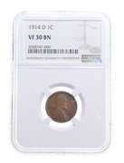 VF30 BN 1914-D Lincoln Wheat Cent - Graded NGC