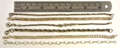 Group of 6 Sterling Bracelets of Various Styles