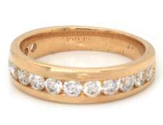 Handsome Yellow Gold 1cts Diamond Chanel Band