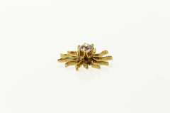 14K Yellow Gold 0.15 Ct Victorian Diamond Sun Flower Charm/Pendant