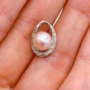 14kt Gold, Pearl, & Diamond Pendant