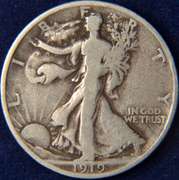 Lot Of 2 Walking Liberty Half Dollars, 1938-D & 1919.