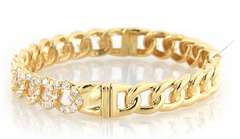 Luxurious 18kt Diamond open Link Bangle Bracelet