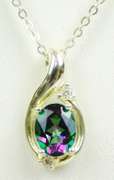 Sterling Silver Mystic Topaz Necklace